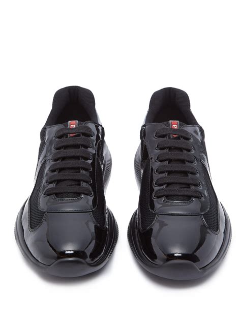 prada america's cup black leather